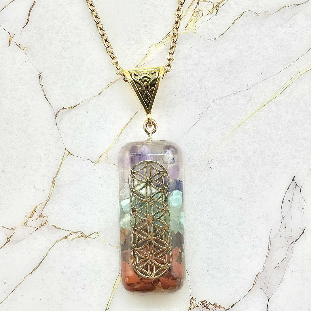 Collier "Pilier" 7 Chakras